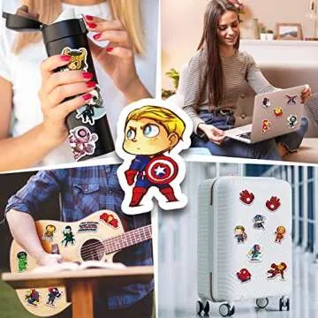 Superheros Stickers Pack, 150PCS Avenger Stickers for Laptop Decals Comic Legends Stickers for Teens Boys Adults Waterproof Vinyl Computer Stickers for Laptop Water Bottles Luggage Skateboard Guitar