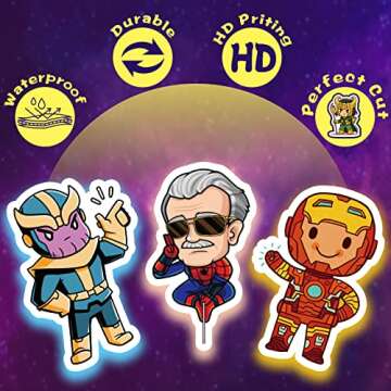 Superheros Stickers Pack, 150PCS Avenger Stickers for Laptop Decals Comic Legends Stickers for Teens Boys Adults Waterproof Vinyl Computer Stickers for Laptop Water Bottles Luggage Skateboard Guitar