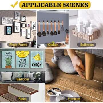 Kelasy Nano Double Sided Tape Heavy Duty,Extra Strong Sticky Double Sided Mounting Tape,1.2" x 120",Clear Adhesive Poster Wall Tape for Decoration