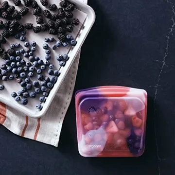 Stasher Silicone Reusable Food Storage Bags, 4-Pack