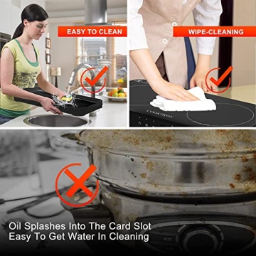 COOKTRON 1800W Portable Induction Cooktop with Griddle