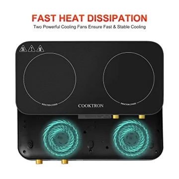 COOKTRON 1800W Portable Induction Cooktop with Griddle