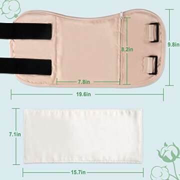 Castor Oil Pack, DEROWN Castor Oil Packs Wrap, Less Mess, Made of Organic Cotton Flannel & Waterproof PUL, Reusable Massage Castor Oil Pack Kit with Anti Oil Leak Design (Oil Not Included)