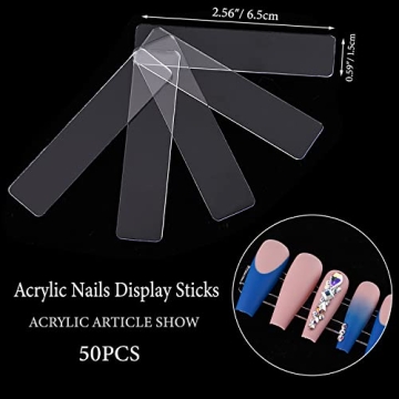 Noverlife Clear Press on Nails Storage Box with Tape & Sticks