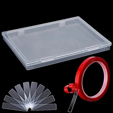 Noverlife Clear Press on Nails Storage Box with Tape & Sticks