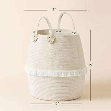Stylish Cotton Rope Storage Basket for Home Organizing