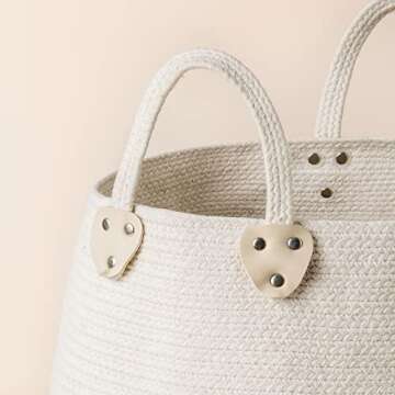 Stylish Cotton Rope Storage Basket for Home Organizing
