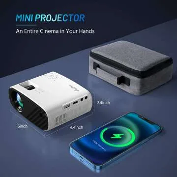 Portable 1080P Mini Projector for iPhone