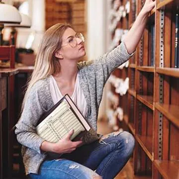 Yinder 6 Pieces Book Lover Gifts Library Card Pouch for Women Cosmetic Bag Birthday Gift for Reader Girl Library Book Bag with Zipper for Teacher(White,Classic Style)