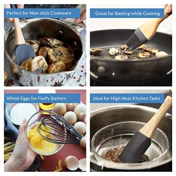 Portofino Baking Utensils Set - Stylish 6-Piece Silicone Set