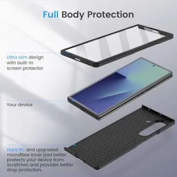 Ruky for Galaxy Z Fold 7 Slim Case with Screen Protector