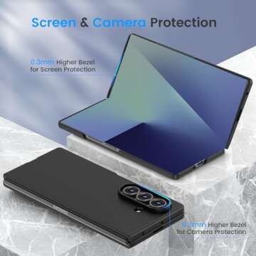 Ruky for Galaxy Z Fold 7 Slim Case with Screen Protector