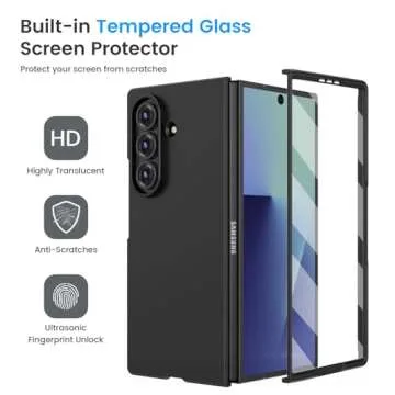 Ruky for Galaxy Z Fold 7 Slim Case with Screen Protector