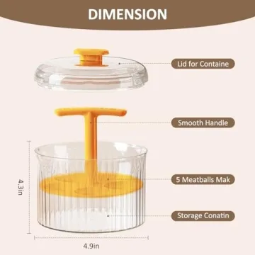 Manual 5 Balls Meatball Maker Tool for Easy Cooking