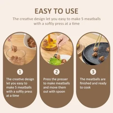 Manual 5 Balls Meatball Maker Tool for Easy Cooking