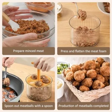 Manual 5 Balls Meatball Maker Tool for Easy Cooking