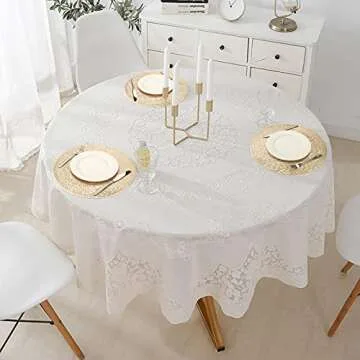 Cedilis 12 Pack Gold Metallic Vinyl Placemats, Non-Slip Washable Round Placemats, Wedding Accent Centerpiece Placemat for Dining Table Kitchen Decor, 15inch