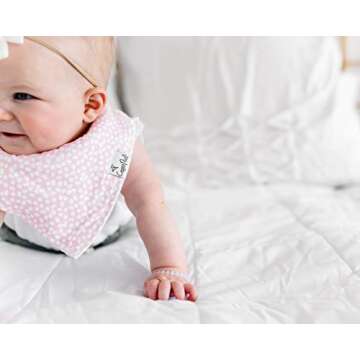 Copper Pearl Baby Bandana Bibs - 4 Pack Soft Cotton Baby Bibs for Drooling and Teething, Absorbent Drool Bibs for Baby Girl and Boy, Adjustable to Fit Newborns to Toddlers, Tons of Styles (Leilani)