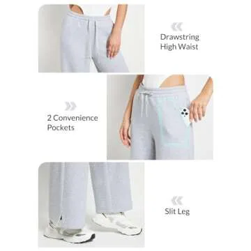 BALEAF Women's Fleece Lined Wide Leg Sweatpants