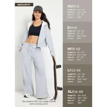 BALEAF Women's Fleece Lined Wide Leg Sweatpants