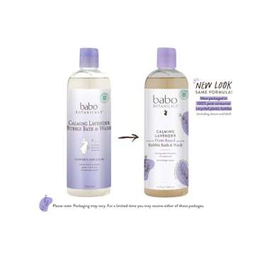 Babo Botanicals Calming Lavender 2-in-1 Bubble Bath & Wash - Relaxing Chamomile & Lavender - EWG Ver...