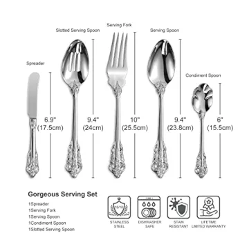 Elegant 5-Piece Stainless Steel Serving Utensil Set