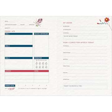 Self-Care Health Journal: A 90-Day Food, Fitness, and Well-Being Tracker