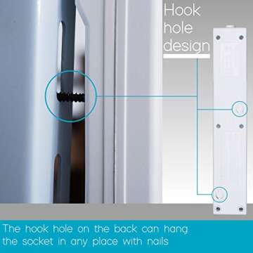 KMC 6-Outlet Surge Protector Power Strip with 15-Foot Cord, 1200 Joule, Overload Protection