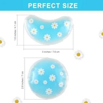 Pallesen Gel Ice Pack Reusable Cooling Eye Pads and Under Patches,Eye Hot Cold Treatment for Redness,Pain Relief Relax