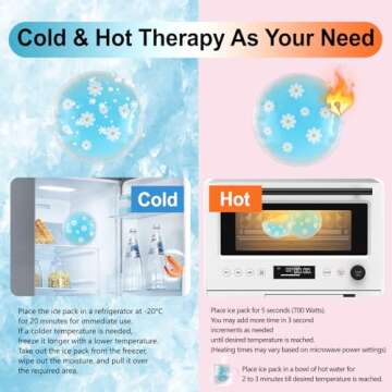 Pallesen Gel Ice Pack Reusable Cooling Eye Pads and Under Patches,Eye Hot Cold Treatment for Redness,Pain Relief Relax