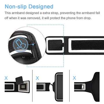 iPhone 16/15 Pro Armband with AirPods Holder for Workouts
