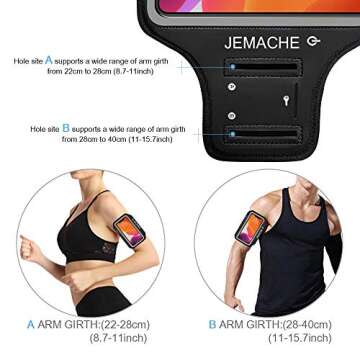 iPhone 16/15 Pro Armband with AirPods Holder for Workouts