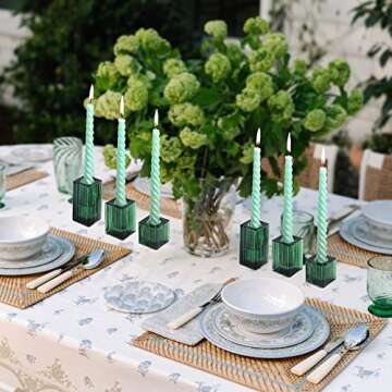Gurfuy Glass Candlestick Holders - Elegant Centerpiece Decor