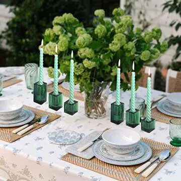 Gurfuy Glass Candlestick Holders - Elegant Centerpiece Decor