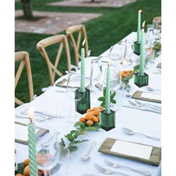 Gurfuy Glass Candlestick Holders - Elegant Centerpiece Decor