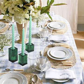 Gurfuy Glass Candlestick Holders - Elegant Centerpiece Decor