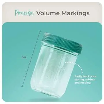 Mason Bottle 8oz Glass Baby Food Storage - 12-Pack