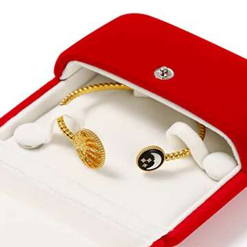Oirlv Elegant Red Jewelry Gift Box for Women