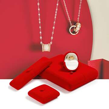 Oirlv Elegant Red Jewelry Gift Box for Women