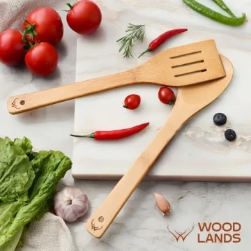 Bamboo Wooden Spoons - 6-Piece Kitchen Utensil Set