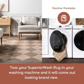 nuLOOM 8' x 10' Easy-Jute SuperiorWash Area Rug - Stylish & Functional Home Decor