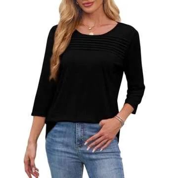 Trendy 3/4 Sleeve Blouse for Women | Dressy Casual Fashion