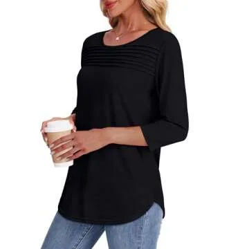 Trendy 3/4 Sleeve Blouse for Women | Dressy Casual Fashion