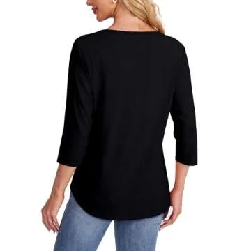 Trendy 3/4 Sleeve Blouse for Women | Dressy Casual Fashion