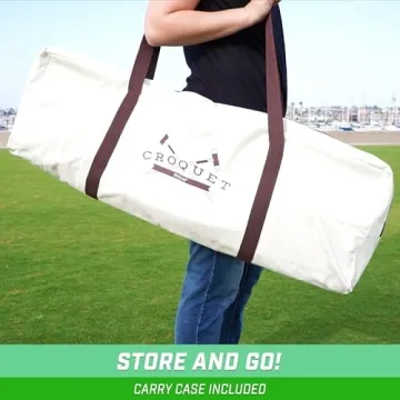 GoSports Standard Croquet Set - 28 Inch Mallets for Kids & Adults