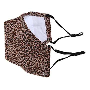 ID AVENUE Leopard Animal Print Reusable Cloth Face Mask with Filter