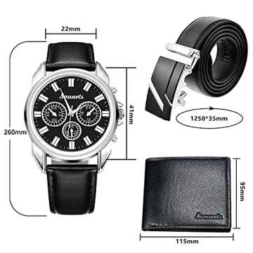 Elegant Souarts Men Watch Set - Perfect Gift for Any Man
