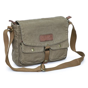 Gootium Vintage Canvas Messenger Bag - Durable Crossbody Satchel for Daily Use