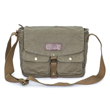 Gootium Vintage Canvas Messenger Bag Durable Crossbody Satchel