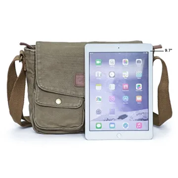 Gootium Vintage Canvas Messenger Bag Durable Crossbody Satchel